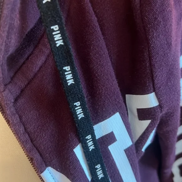 VICTORIAS SECRET PINK / MAROON HOODIE / XS - Picture 8 of 8